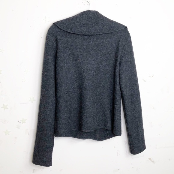 JOSEPH A Gray boiled wool button down jacket - Picture 2 of 8